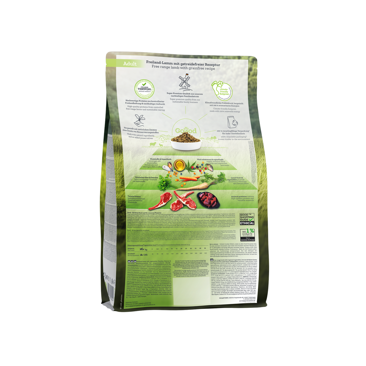 Free Range Lamb Dry Food for Adult Dogs Dry Food