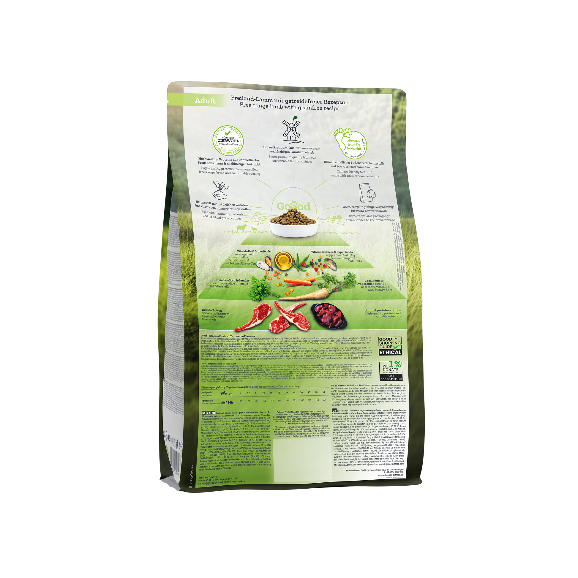 Free Range Lamb Dry Food for Adult Dogs Dry Food