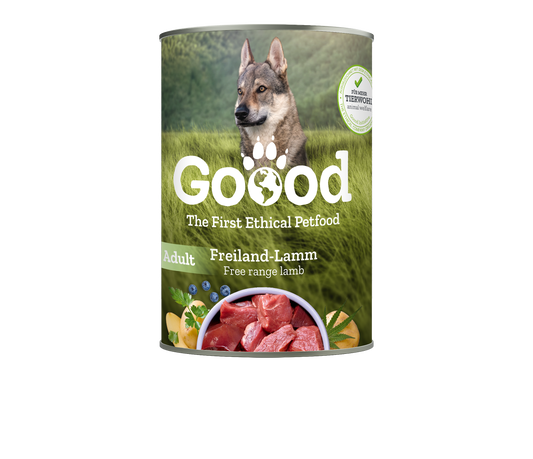 Free range lamb wet dog food